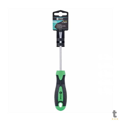 Chave de Fenda 5 X 100 MM - 3/16 X 4 Pol Em Aço Cromo Vanadio Cabo Ergonômico - 26152 Truedata