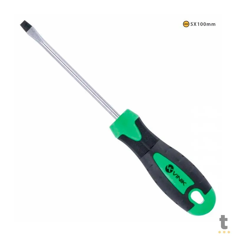 Chave de Fenda 5 X 100 MM - 3/16 X 4 Pol Em Aço Cromo Vanadio Cabo Ergonômico - 26152 Truedata