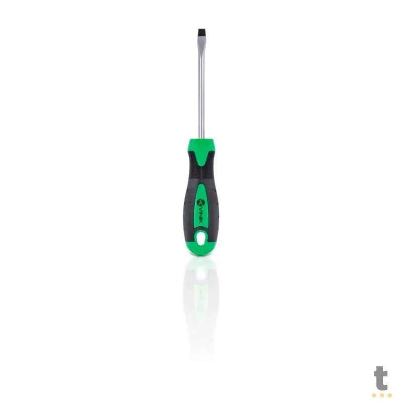 Chave de Fenda 6 X 100 MM - 1/4 X 4 Pol Em Aço Cromo Vanadio Cabo Ergonômico - 26149 - Truedata