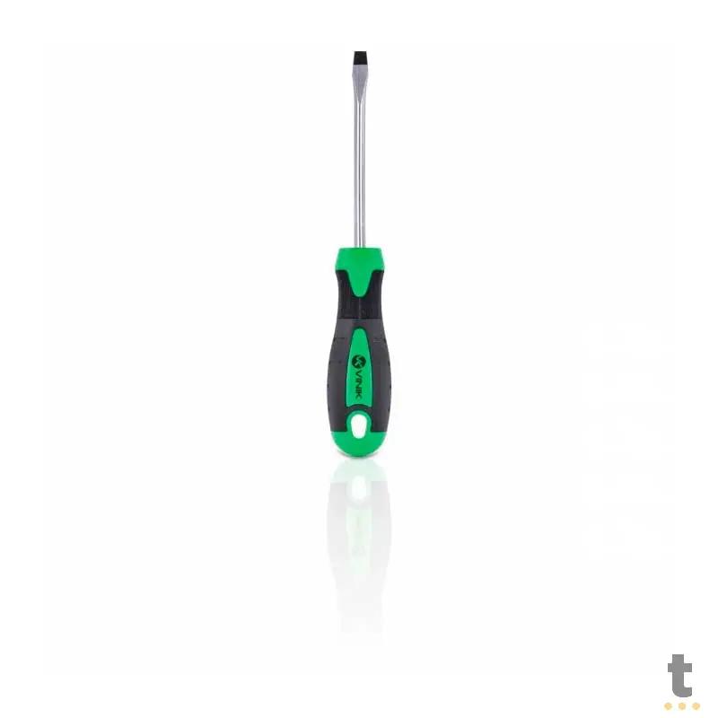 Chave de Fenda 6 X 100 MM - 1/4 X 4 Pol Em Aço Cromo Vanadio Cabo Ergonômico - 26149 Truedata