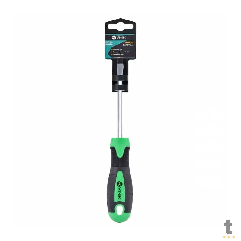Chave de Fenda 6 X 100 MM - 1/4 X 4 Pol Em Aço Cromo Vanadio Cabo Ergonômico - 26149 Truedata