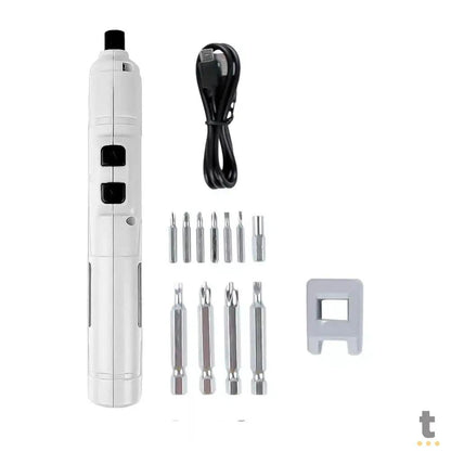 Chave de Fenda Elétrica Sem Fio Bomder 250Rpm 1300Mah C/ 12 Ponteiras - BOM-9911 Truedata