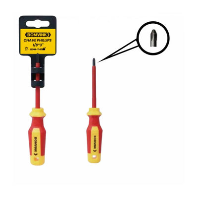 Chave de Fenda Phillips 1/4 6 Polegadas BomVink Ponta Magnética - BOM-1141