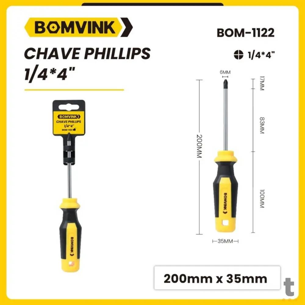Chave de Fenda Phillips 1/4.4 Bomvink - BOM-1122 Truedata