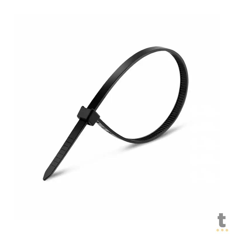 Cinta Abraçadeira em Nylon PA66 2.5X100 mm Pacote com 100 UN Preta - 35352 Truedata