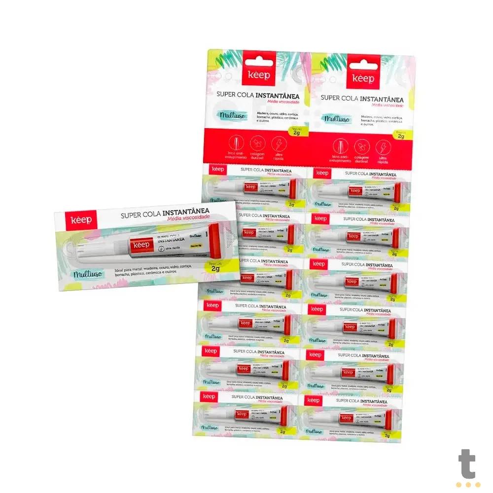 Cola Instantânea Multiuso Media Viscosidade 2g Cartela Com 12 Unidades Keep - EI083 Truedata