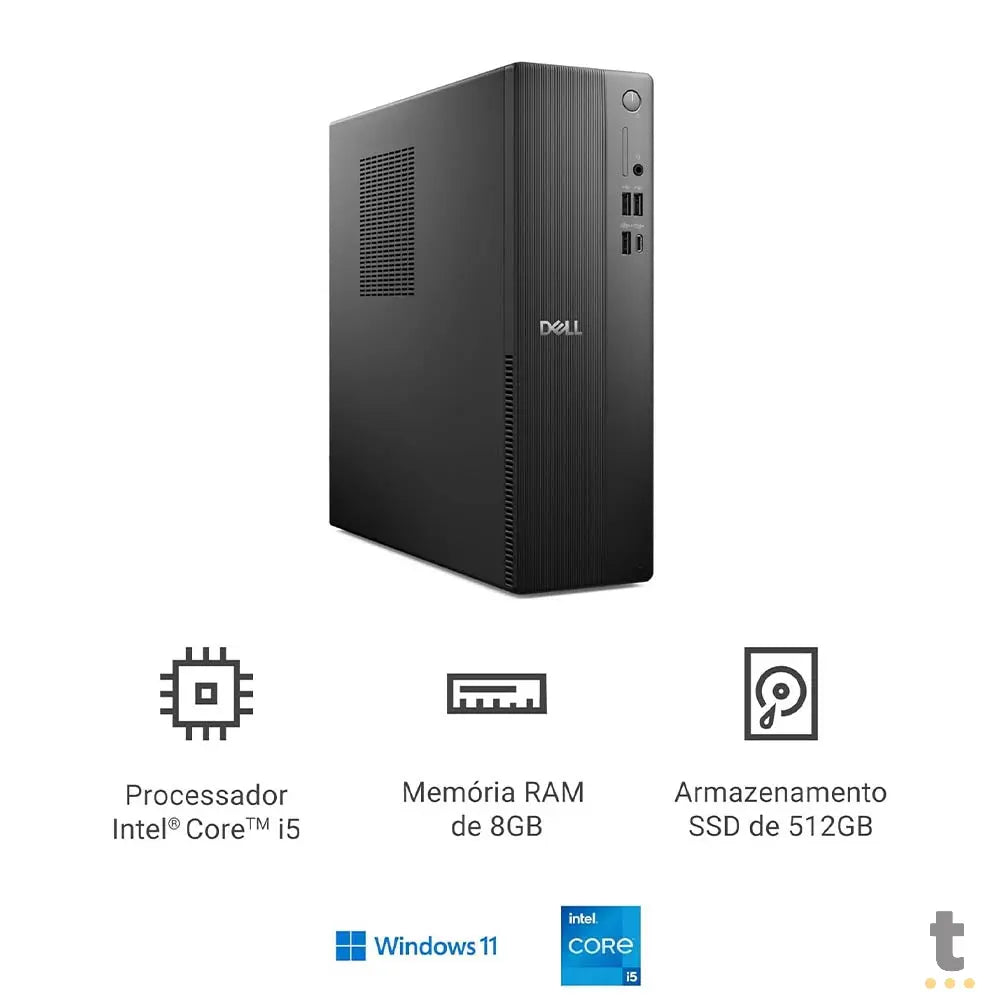 Computador Dell ECS1250 SFF Intel I5-14400 8Gb 512Gb Ssd W11 Home Truedata