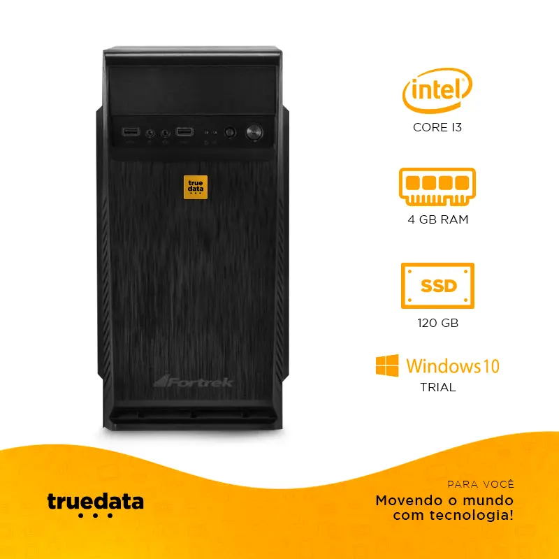 Computador Desktop Truedata Intel Core I5-2400 2.5ghz 4gb Ssd 120gb Truedata