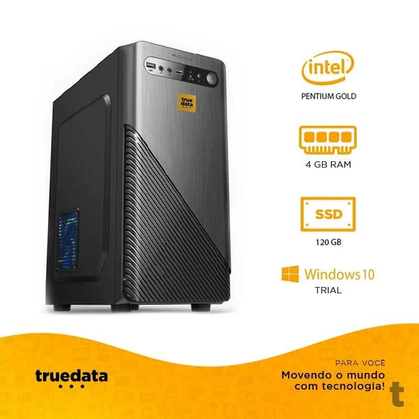 Computador Desktop Truedata Intel Pentium G5400 3.7ghz 4gb Ssd 120gb - Open Box