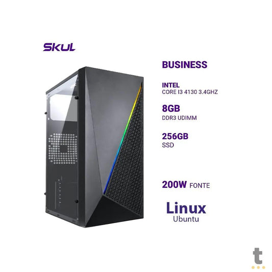 Computador Truedata Skul b300 Intel I3-4130 3.4Ghz 8gb Ssd 256gb Fonte 200w Truedata