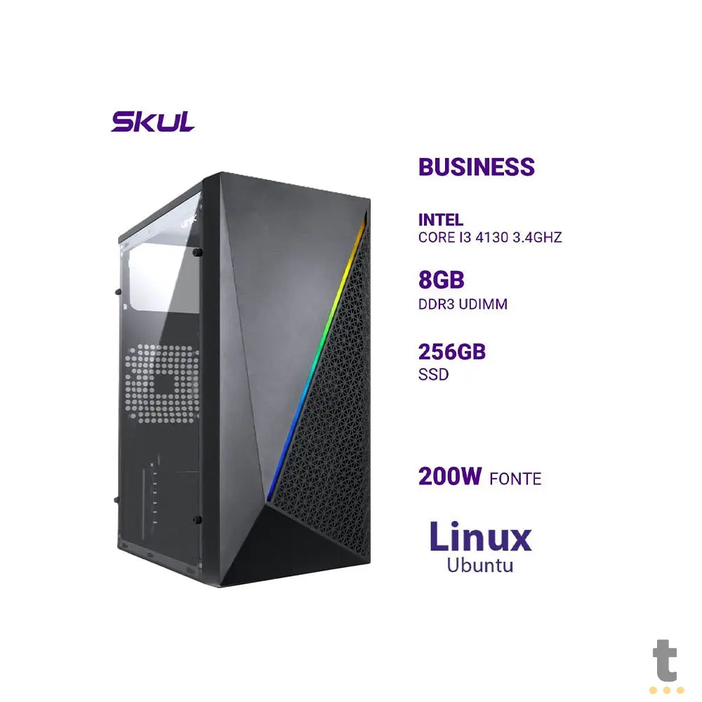 Computador Truedata Skul b300 Intel I3-4130 3.4Ghz 8gb Ssd 256gb Fonte 200w Truedata
