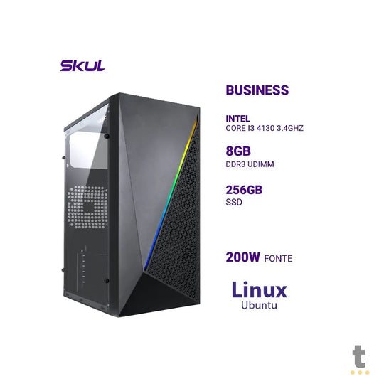 Computador Truedata Skul b300 Intel I3-4130 3.4Ghz 8gb Ssd 256gb Fonte 200w Truedata