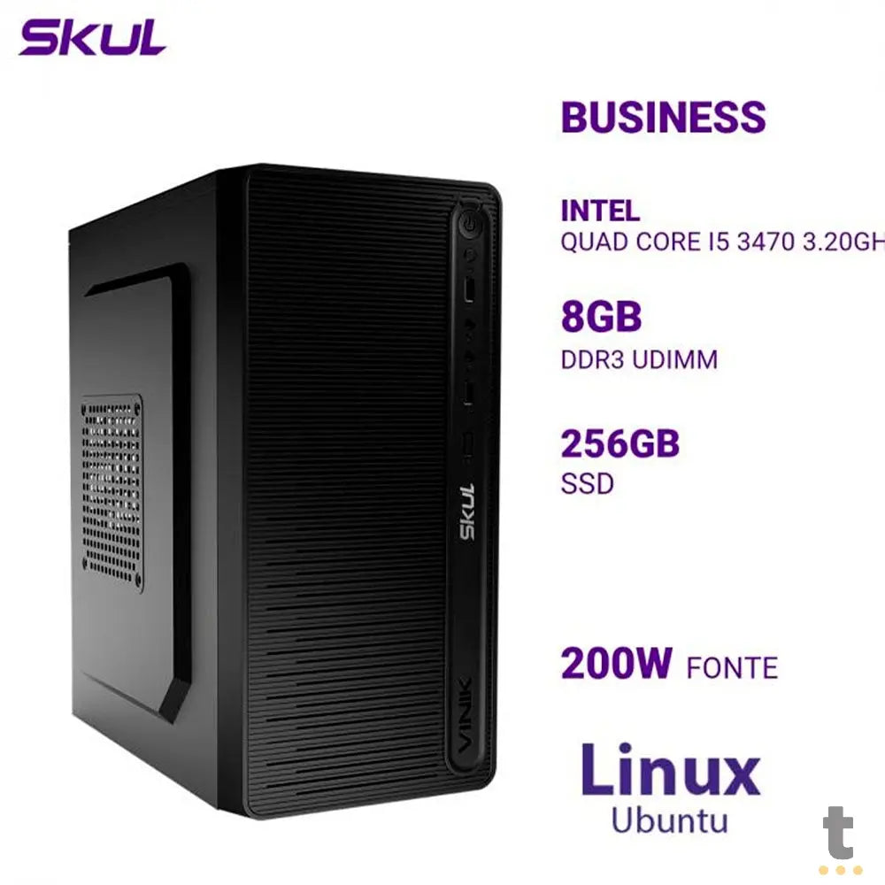 Computador Truedata Skul b500 Intel I5-3470 3.2Ghz 8gb Ssd 240gb Fonte 200w Truedata