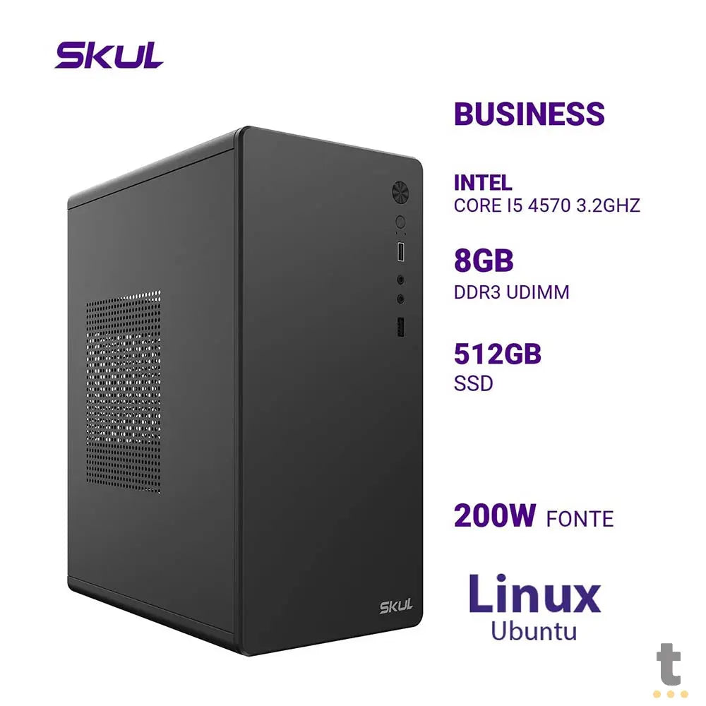 Computador Truedata b500 Intel I5-4570 3.2Ghz 8gb Ssd 512gb 200w - 339785 Truedata