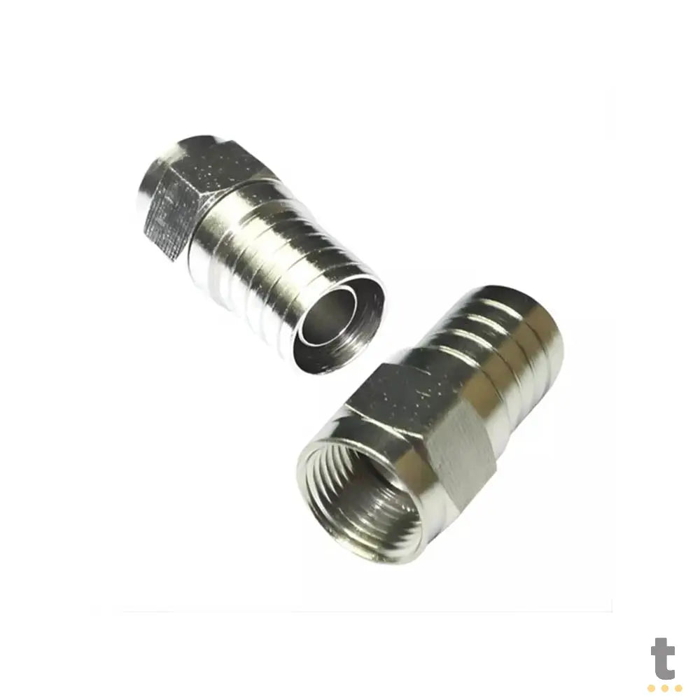 Conector P/ Cabo RG6 F de Crimpagem - EV15 Truedata