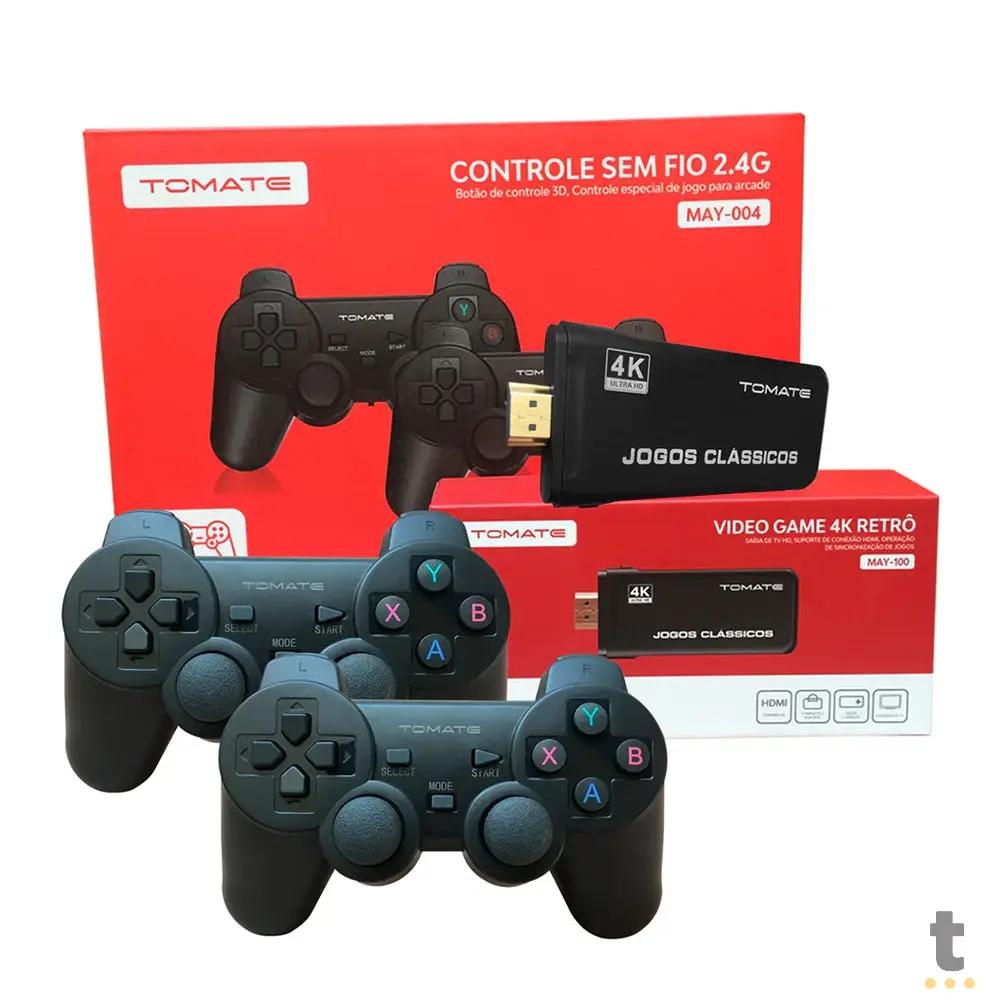 Console Video Game Retrô Stick C/ 2 Controles Wireless Tomate - MAY-004 / MAY-100 Truedata