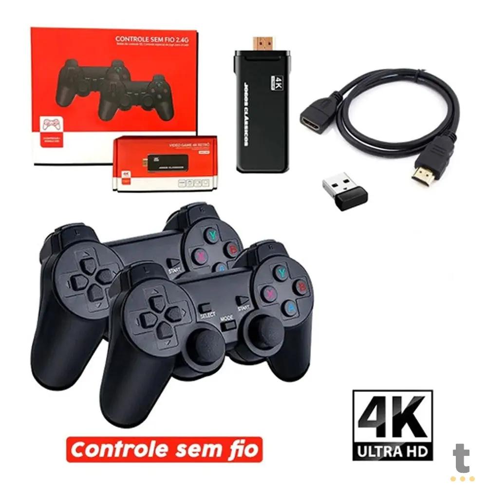 Console Video Game Retrô Stick C/ 2 Controles Wireless Tomate - MAY-004 / MAY-100 Truedata