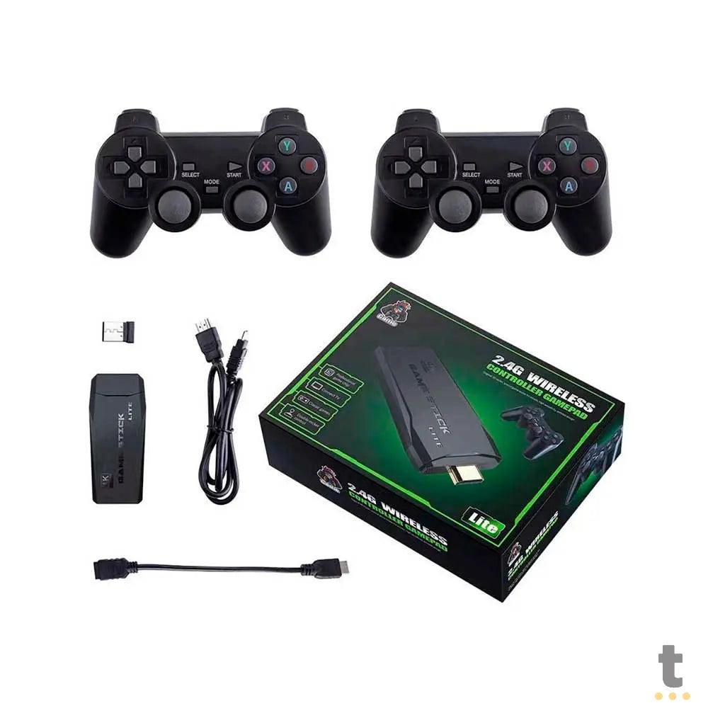 Console Video Game Retrô Wireless Gamepad Stick C/ 2 Controles Truedata