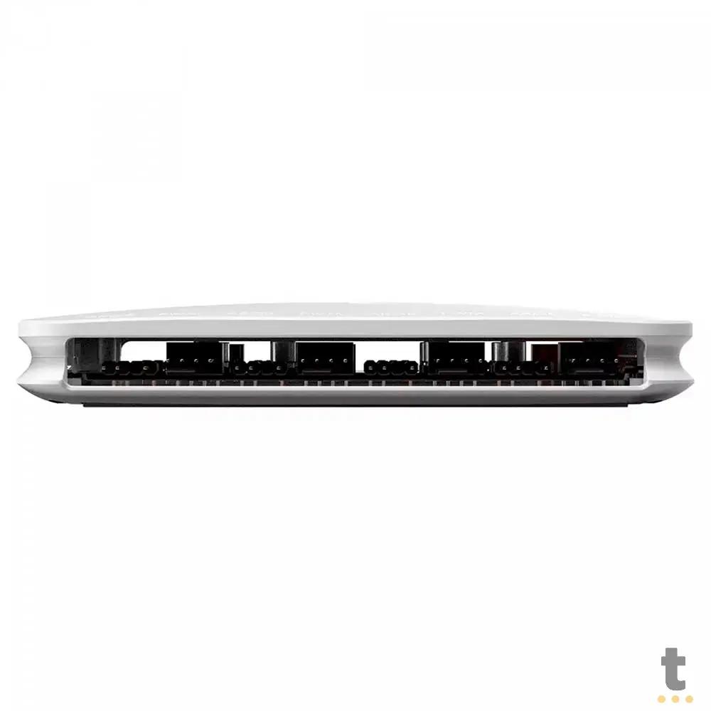 Controlador de Fans PCYes Light Core C/ Controle Remoto 9 Portas PWM + ARGB Branco - PELC9PGBR Truedata