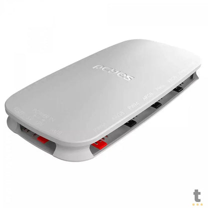 Controlador de Fans PCYes Light Core C/ Controle Remoto 9 Portas PWM + ARGB Branco - PELC9PGBR Truedata