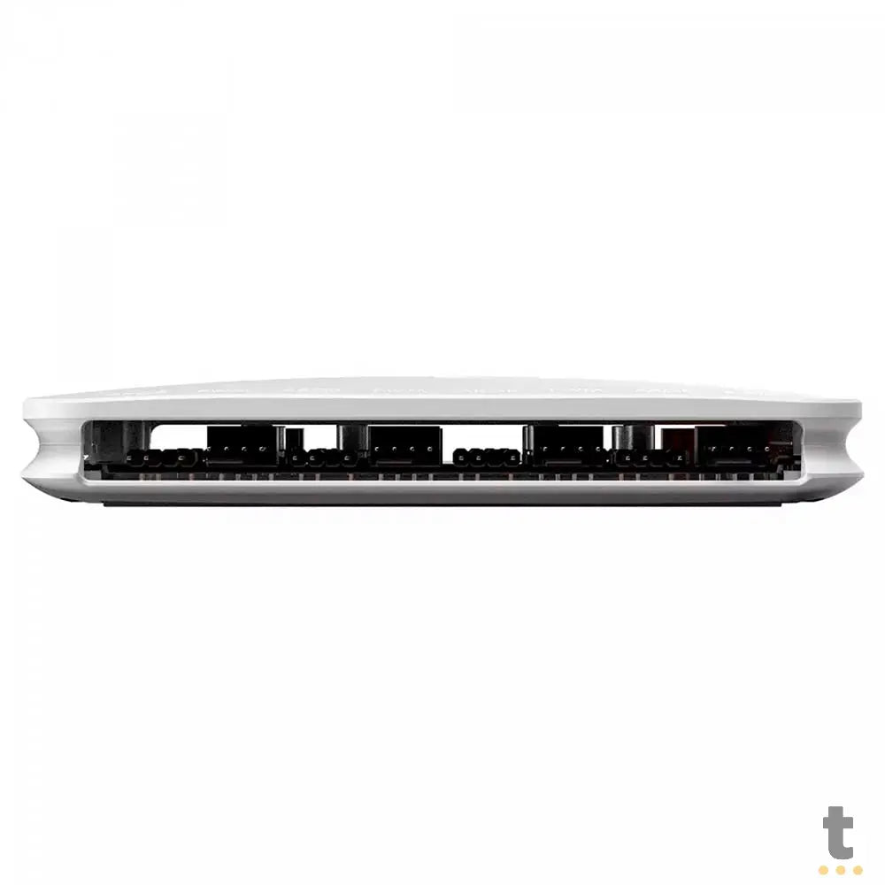 Controlador de Fans PCYes Light Core C/ Controle Remoto 9 Portas PWM + ARGB Branco - PELC9PGBR Truedata
