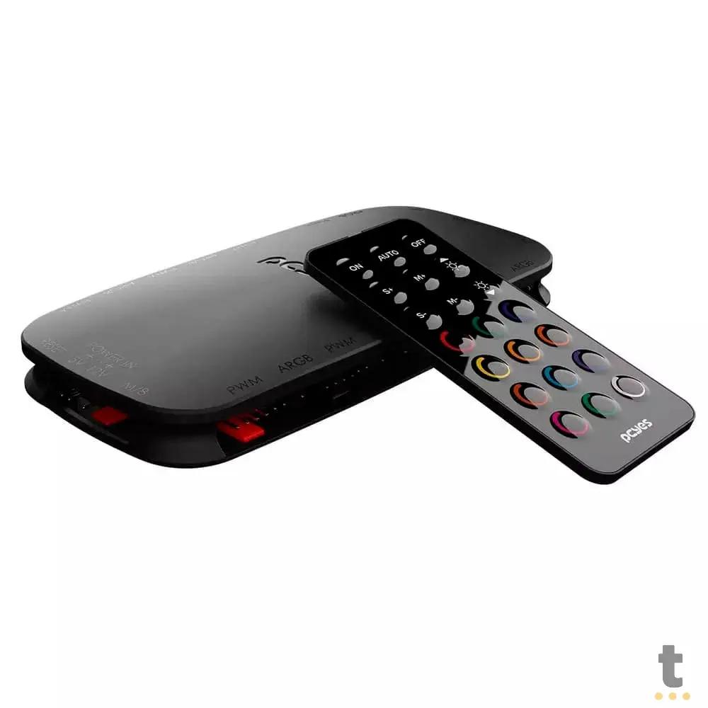 Controlador de Fans PCYes Light Core C/ Controle Remoto 9 Portas PWM + ARGB Preto - PELC9PVBR Truedata