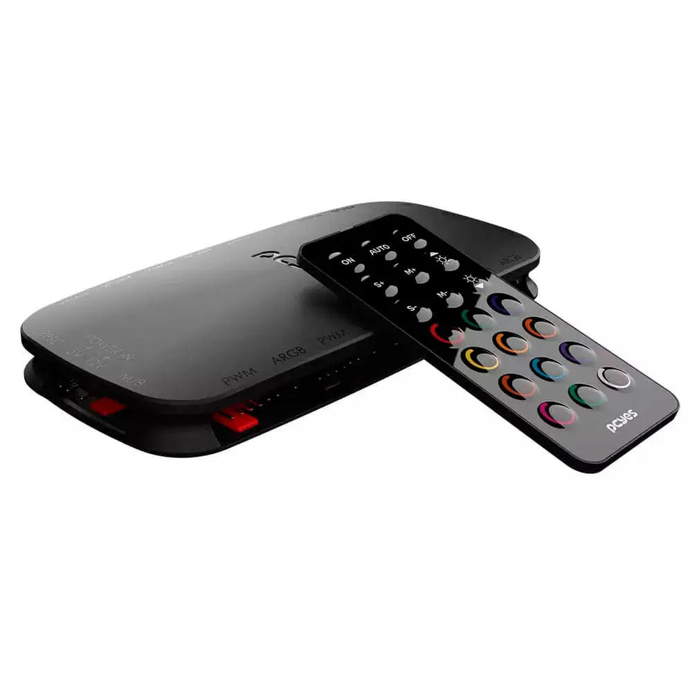 Controlador de Fans PCYes Light Core C/ Controle Remoto 9 Portas PWM + ARGB Preto - PELC9PVBR Truedata