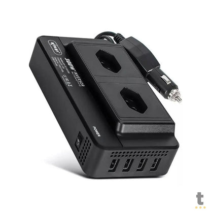 Conversor Inversor de Tensão Veicular 300w 12v/110V C/ 4 Portas Usb Knup - KP-TC13 Truedata