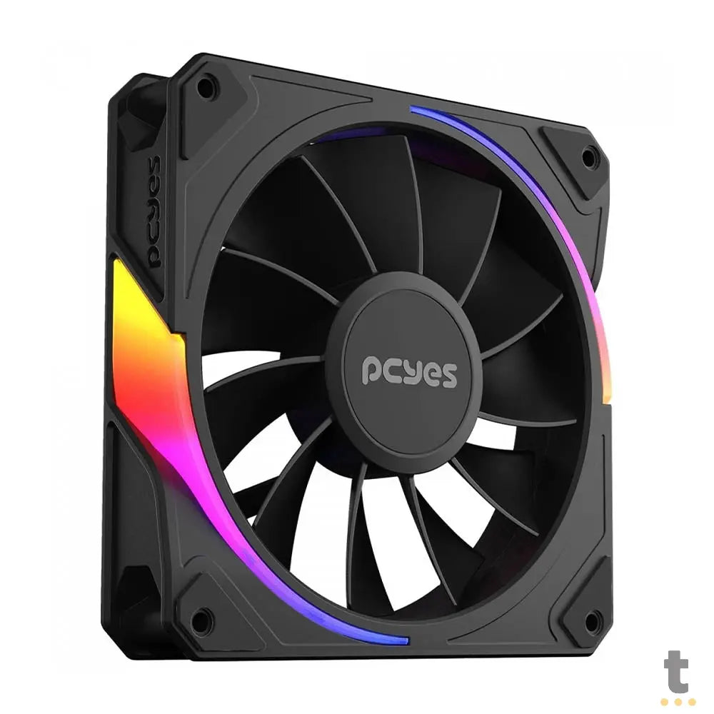 Cooler Fan Para Gabinete PCYes Sangue Frio 3 ARGB Black Vulcan Reverse 120mm - ARGBRVSF3BR Truedata