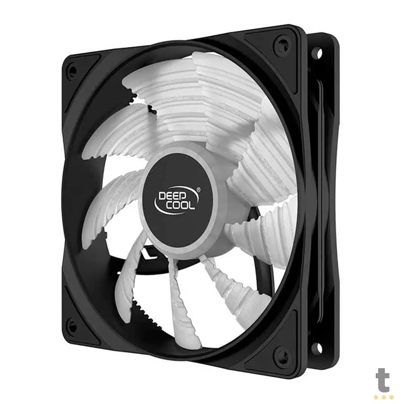 Cooler Fan para Gabinete Deepcool RF120W Led Branco 120mm - DP-FLED-RF120-WH Truedata