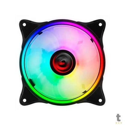 Cooler Fan para Gabinete PCYes Huracan H2 Led RGB 120mm 06 Pinos - PH2RGB120 Truedata