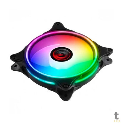 Cooler Fan para Gabinete PCYes Huracan H2 Led RGB 120mm 06 Pinos - PH2RGB120 Truedata