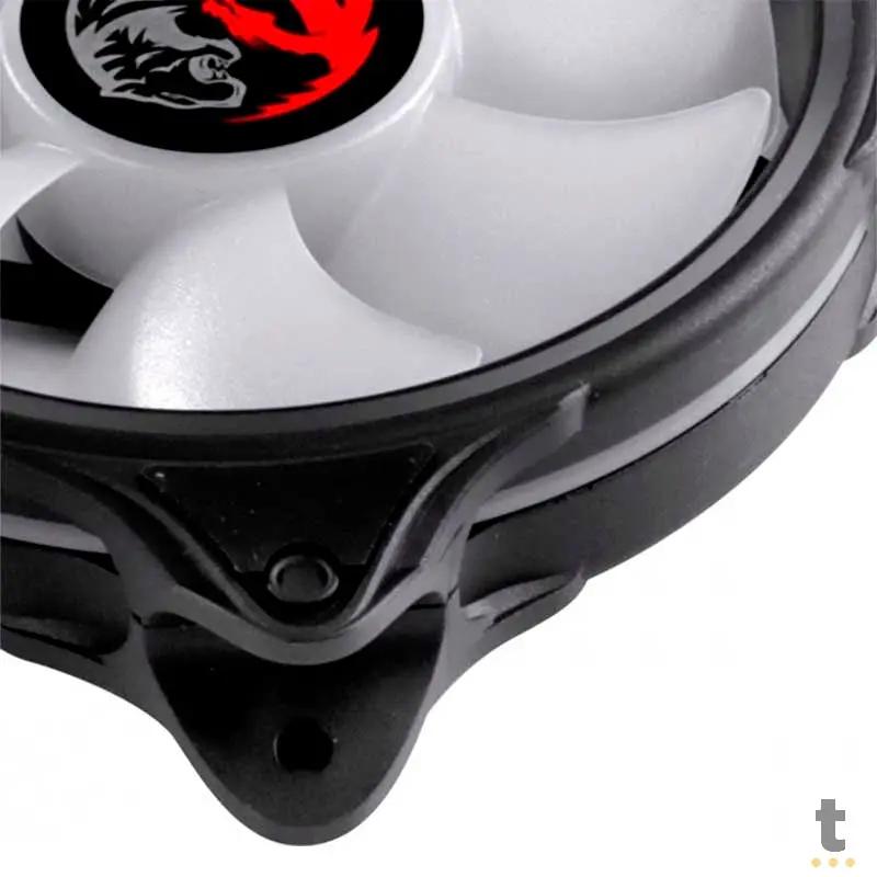 Cooler Fan para Gabinete PCYes Huracan H2 Led RGB 120mm 06 Pinos - PH2RGB120 Truedata