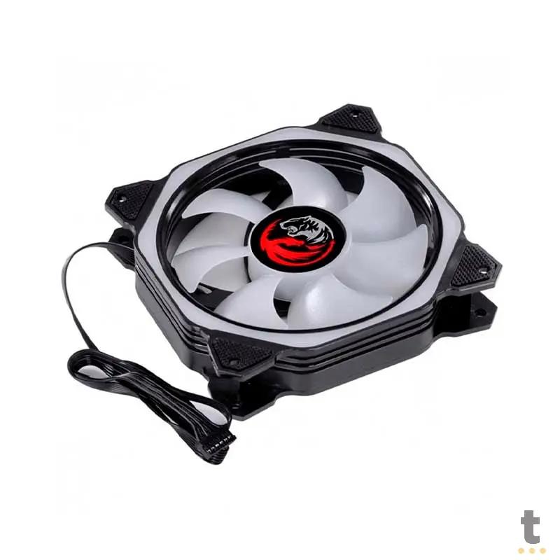 Cooler Fan para Gabinete PCYes Huracan H3 Led RGB 120mm 06 Pinos - PH3RGB120 Truedata