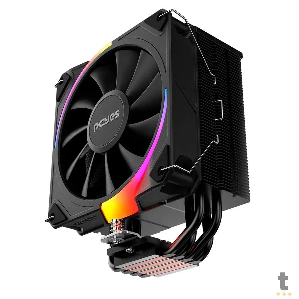 Cooler Para Processador Universal PCYes Frost Pulse Black Vulcan 180W RGB - PEFPARGBBV Truedata