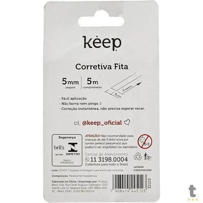 Corretivo em Fita Keep 5mm x 5m - EI125 Truedata