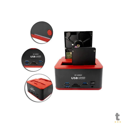 Dock Station Case Hd Sata Pendrive Sd Usb 3.0 Knup Kp-hd820 Truedata