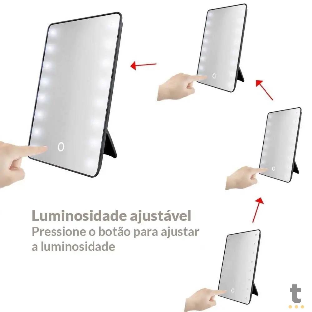 Espelho de Mesa Para Maquiagem Com 16 Luzes de Led Reguláveis Truedata