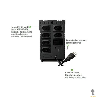 Estabilizador Revolution Speedy Sms 1000va E 110v S 110v - 16621 Truedata