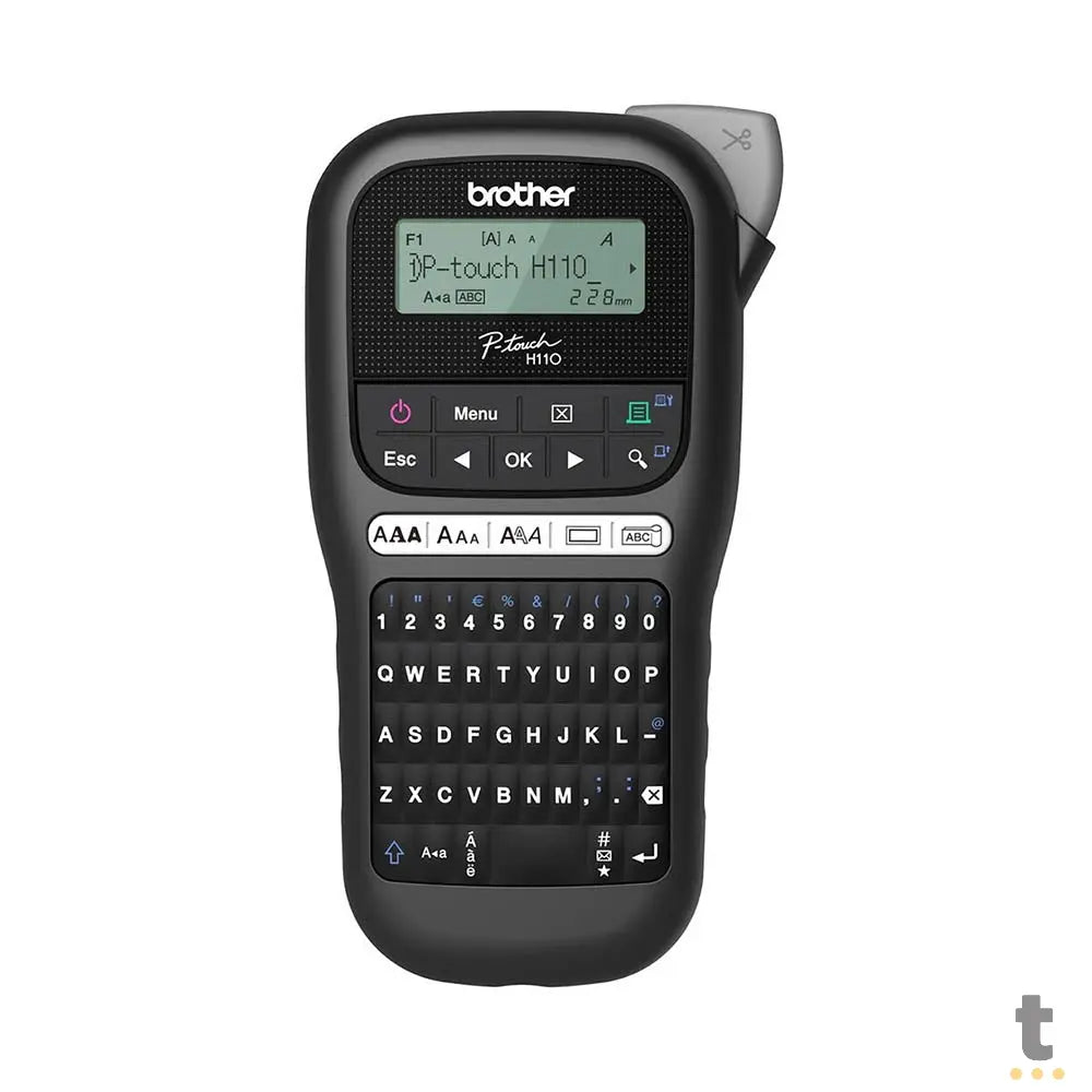 Etiquetadora Rotulador Portátil Brother PT-H110 Preta - PTH110BK - Fita TZe Truedata