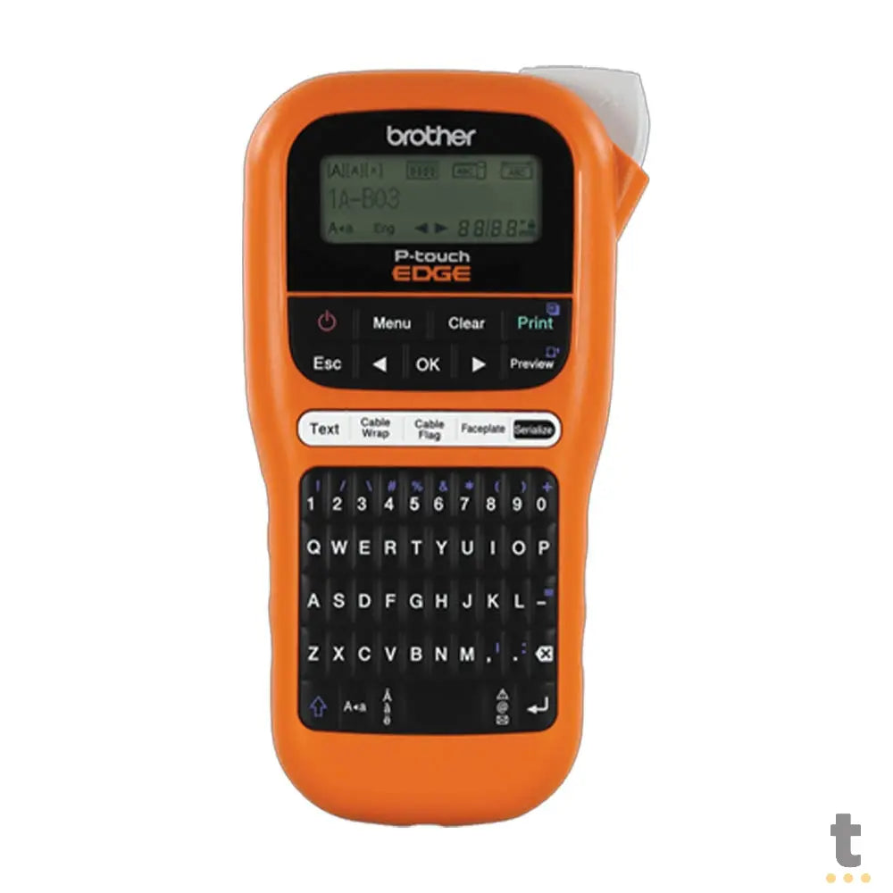 Etiquetadora Rotulador Profissional Brother PT-E110 P-Touch Edge Laranja Truedata
