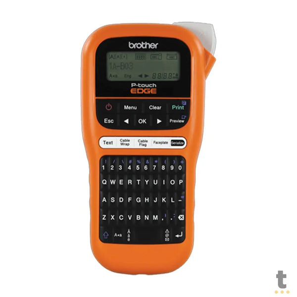 Etiquetadora Rotulador Profissional Brother PT-E110 P-Touch Edge Laranja