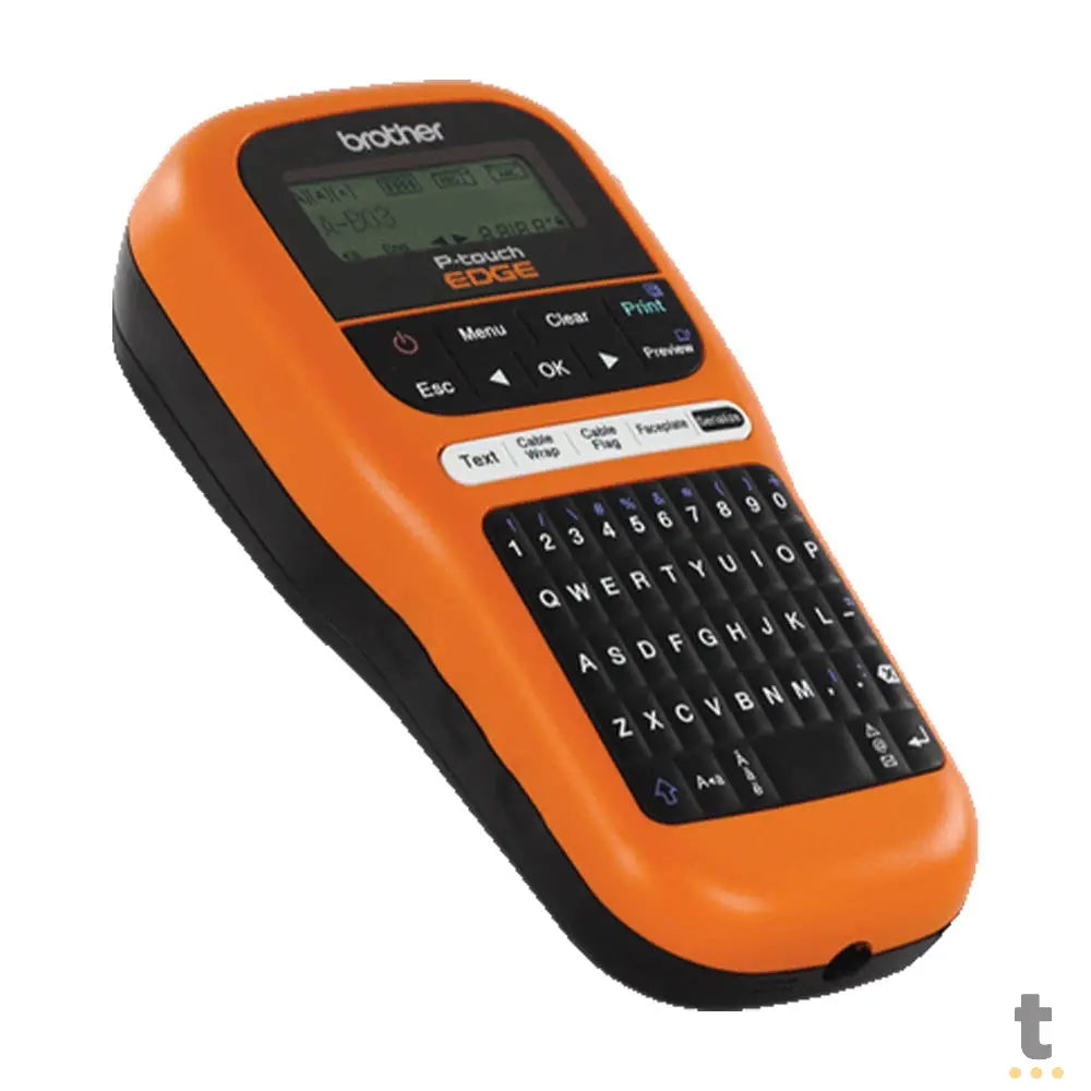 Etiquetadora Rotulador Profissional Brother PT-E110 P-Touch Edge Laranja Truedata