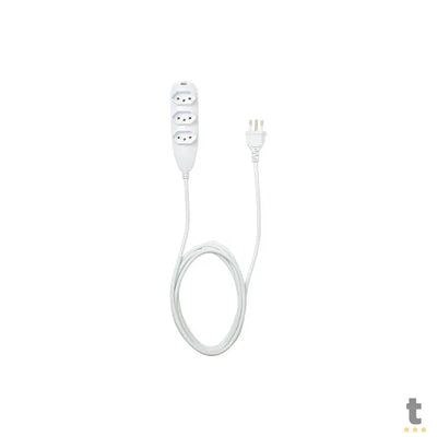 Extensão Elétrica 3 Tomadas 10A 3mt Bivolt Branca Intelbras - EXT 3003