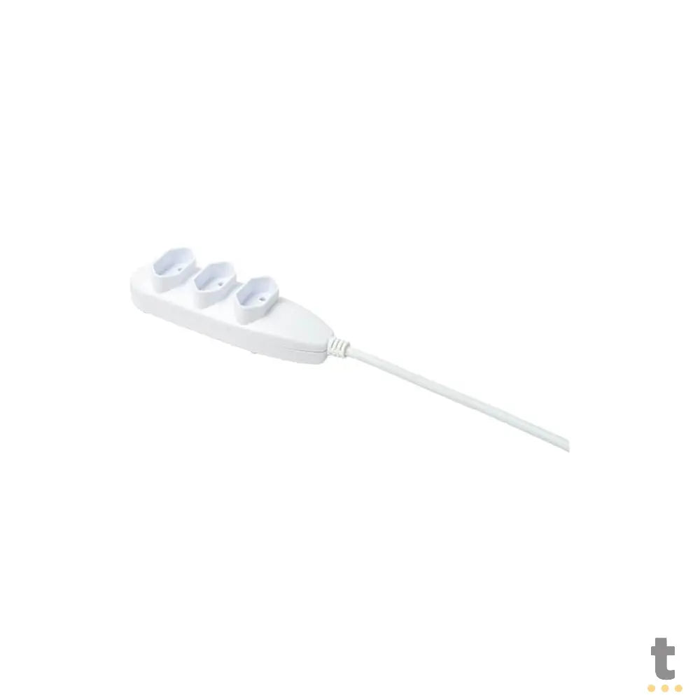Extensão Elétrica 3 Tomadas 10A 3mt Bivolt Branca Intelbras - EXT 3003 Truedata