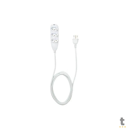 Extensão Elétrica 3 Tomadas 10A 5mt Bivolt Branca Intelbras - EXT 3003 Truedata