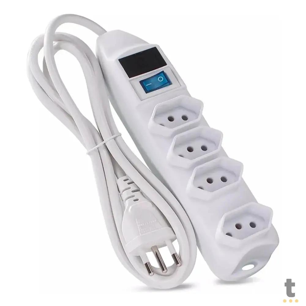 Extensão Elétrica 4 Tomadas Knup C/ Fusível 5mts - SL7604 Truedata