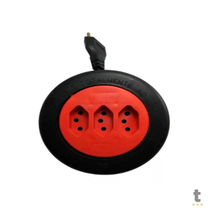 Extensão Elétrica Circular 3 Tomadas 3mts 2 Pinos - 14885 Truedata