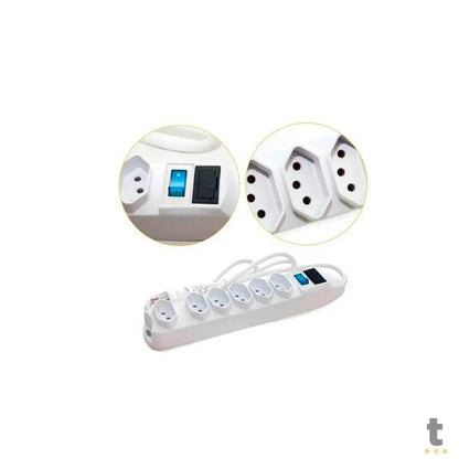 Extensão Filtro de Linha C/ 6 Tomadas C/ Fusível Knup 3mts - SL7606-3M Truedata