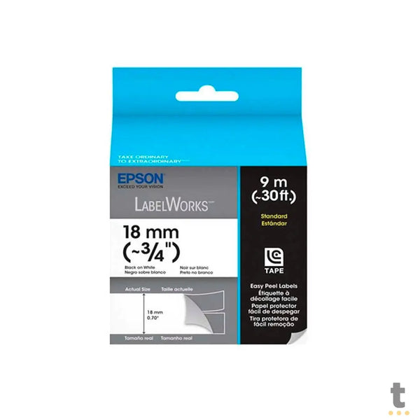 FITA PARA ETIQUETADORA 3/4 POLS 18MM 9M EPSON LC-5WBN9